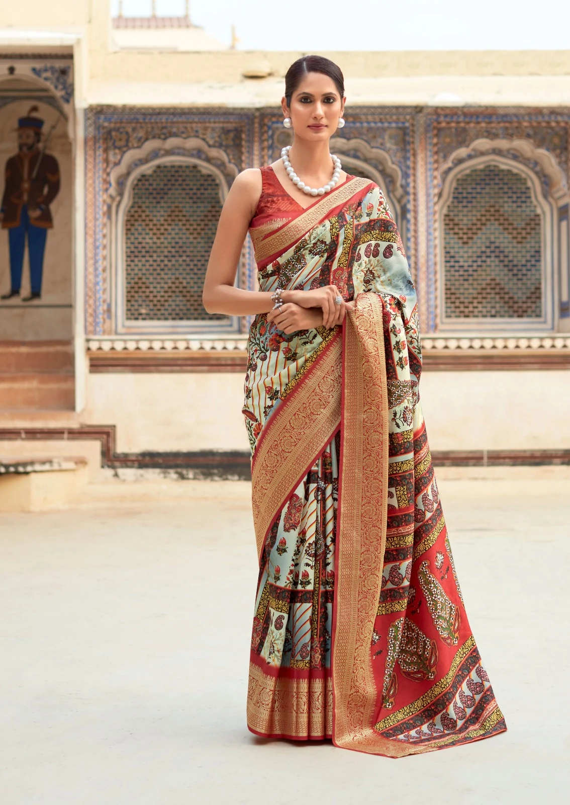 Rajpath Saaria Silk Dola Viscose Wholesale Fancy Sarees Catalog — Wholesale Sarees, MPA wholesale from Surat — view 8
